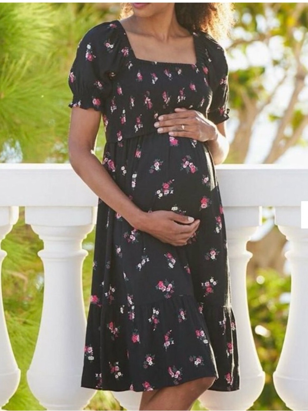 Seraphine Verona Shirred Maternity & Nursing Dress